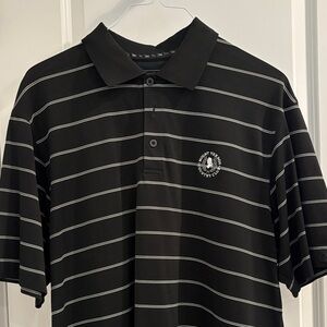Adidas Black Striped Polo Shirt